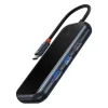 Baseus AcmeJoy 5 az 1-ben hub, USB-C - 2xUSB-A 3.0, USB-A 2.0, USB-C PD, HDMI, sötétszürke