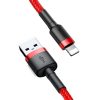 Baseus Cafule 1,5A Lightning USB-kábel, 2m, piros