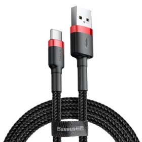 Baseus Cafule USB-USB-C kábel, 3A, 0,5 m, piros-fekete