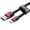 Baseus Cafule USB-USB-C kábel, 3A, 0,5 m, piros-fekete