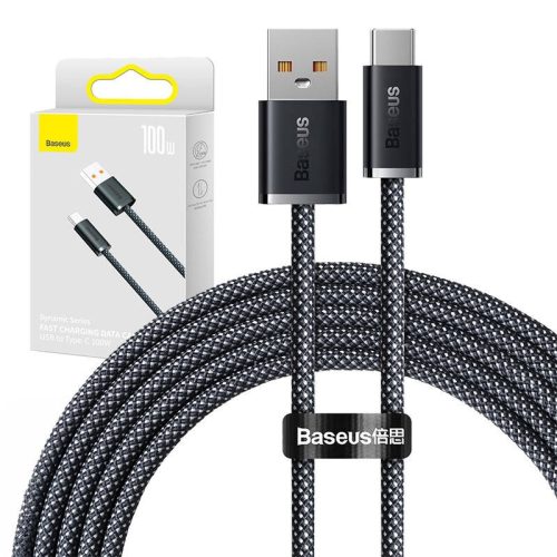 Baseus Dynamic Series USB-USB-C kábel, 100W, 2m, fekete
