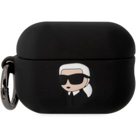   Karl Lagerfeld 3D Logo NFT Karl Head Apple AirPods Pro 2 szilikon tok, fekete