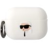 Karl Lagerfeld 3D Logo NFT Karl Head Apple AirPods Pro 2 szilikon tok, fehér