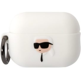   Karl Lagerfeld 3D Logo NFT Karl Head Apple AirPods Pro 2 szilikon tok, fehér