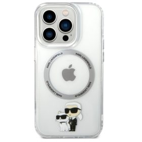   Karl Lagerfeld IML Karl & Choupette Apple iPhone 15 Pro MagSafe tok, átlátszó