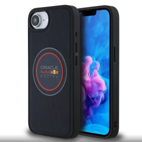   Red Bull PU Leather Red Ring Apple iPhone 17e / iPhone 16e MagSafe tok, tengerészkék