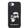 Karl Lagerfeld 3D Rubber Karl and Choupette Apple iPhone 17e / iPhone 16e hátlap tok, fekete
