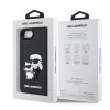 Karl Lagerfeld 3D Rubber Karl and Choupette Apple iPhone 17e / iPhone 16e hátlap tok, fekete