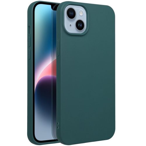 Matt szilikon Xiaomi Redmi Note 14 Pro+ tok, sötétzöld