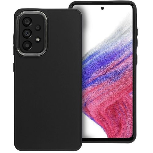 Frame Xiaomi Redmi Note 14 Pro 4G közepesen ütésálló tok kameravédő kerettel, fekete