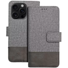   Gomma Xiaomi Redmi Note 14 4G flip/oldalra nyíló tok kártyatartó résszel, szürke