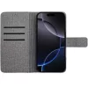 Gomma Xiaomi Redmi Note 14 4G flip/oldalra nyíló tok kártyatartó résszel, szürke