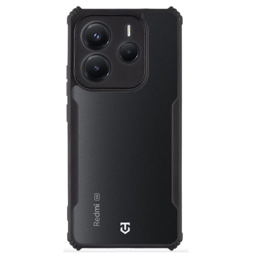 Tactical Quantum Stealth Xiaomi Redmi Note 14 5G hátlap tok, átlátszó/fekete
