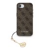 Guess 4G Charm iPhone 17e / iPhone 16e kemény hátlap tok, barna