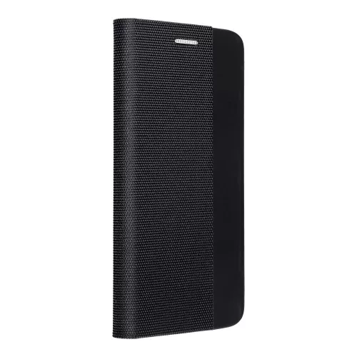 Forcell Sensitive Samsung Galaxy S25 Edge oldalra nyíló flip tok, fekete