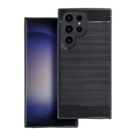 Forcell Carbon Motorola Moto G75 hátlap tok, fekete