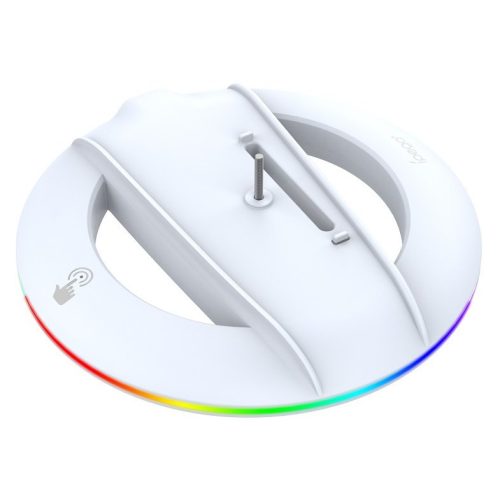 iPega P5S025S PlayStation 5 Pro/Slim függőleges állvány RGB világítással, fehér