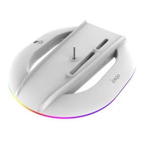   iPega P5S035SA PlayStation 5 Pro/Slim függőleges állvány RGB világítással, 2xUSB-A csatlakozóval, fehér
