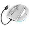 iPega P5S035SA PlayStation 5 Pro/Slim függőleges állvány RGB világítással, 2xUSB-A csatlakozóval, fehér