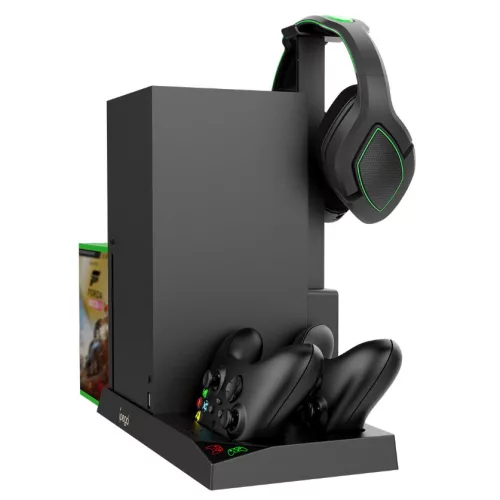 iPega XBX013 Xbox multifunkcionális konzol tartó állvány kontroller töltő résszel, fekete