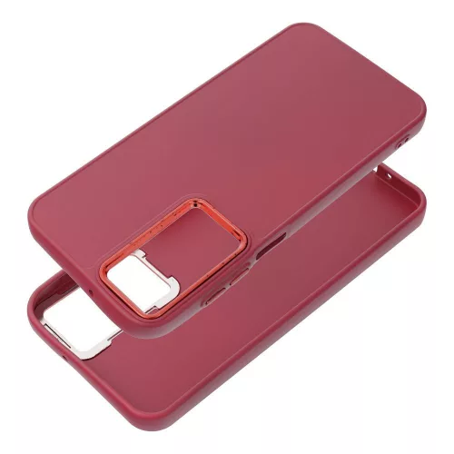 Frame Samsung Galaxy S25 Edge közepesen ütésálló tok kameravédő kerettel, magenta
