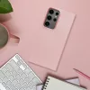 Frame Samsung Galaxy S25 Edge közepesen ütésálló tok kameravédő kerettel, rózsaszín