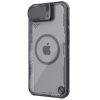 Nillkin Iceblade Prop Apple iPhone 17e / iPhone 16e mágneses szilikon tok, fekete-átlátszó