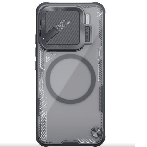 Nillkin Iceblade Prop Apple Xiaomi 15 mágneses szilikon tok, fekete-átlátszó