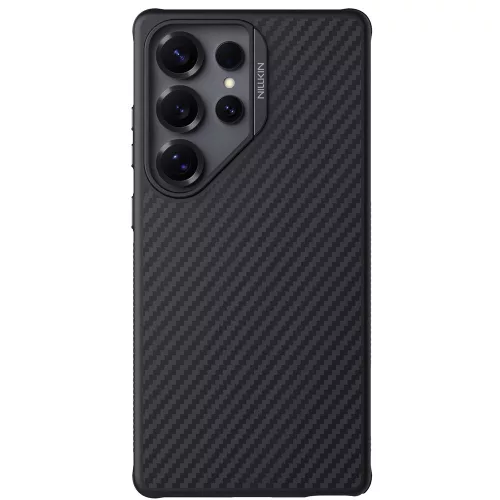 Nillkin Synthetic Fiber Pro Samsung Galaxy S25 Ultra mágneses műanyag tok, fekete-ezüst