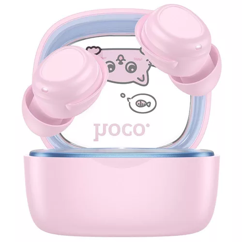 Hoco EW111 TWS bluetooth headset gyerekeknek, rózsaszín