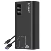 OBAL:ME EnergyPulse powerbank / külső akkumulátor kábellel, digitális kijelzővel, 30000mAh, 22,5W, fekete