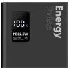 OBAL:ME EnergyPulse powerbank / külső akkumulátor kábellel, digitális kijelzővel, 30000mAh, 22,5W, fekete