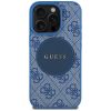 Guess 4G Circle Classic Logo iPhone 16 Pro MagSafe hátlap tok, kék