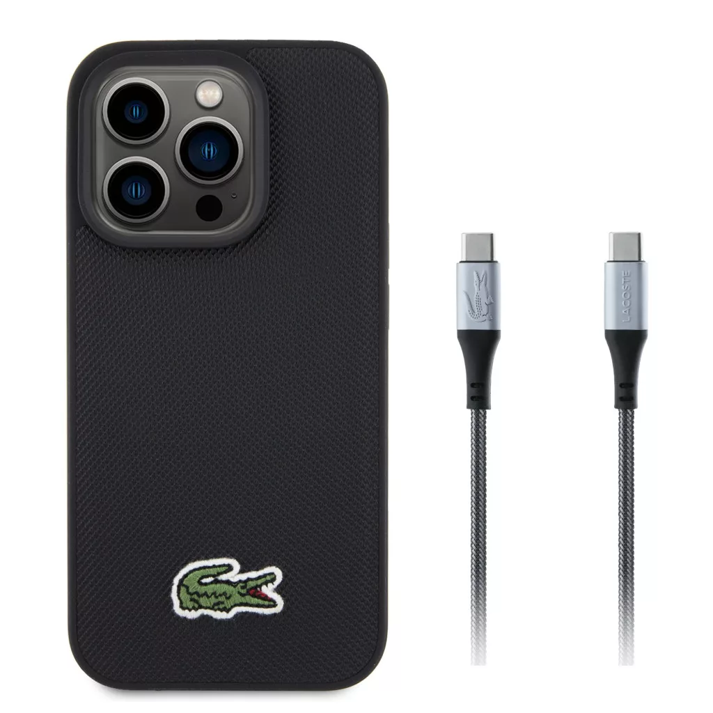 Lacoste Iconic Petit Pique Woven Logo iPhone 15 Pro MagSafe