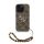 Guess PU 4G Metal Logo Strap iPhone 16 Pro Max hátlap tok, barna