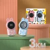 PICOCICI K47 walkie-talkie gyerekeknek, nyuszi alakú, 2db, kék-rózsaszín