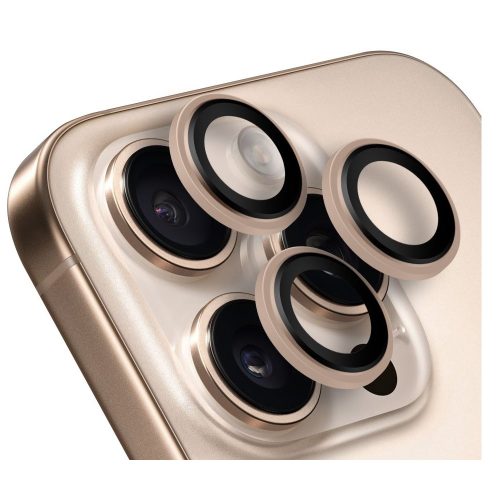 Obal:Me Apple iPhone 16 Pro/16 Pro Max tempered glass kamera védő üvegfólia, desert titanium