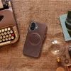 Gentleman iPhone 11 MagSafe kompatibilis ECO bőr tok, kameravédő peremmel, barna
