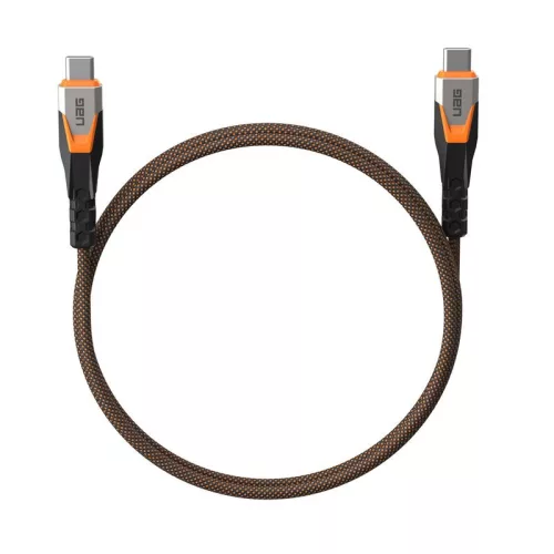 UAG SRGE USB-C - USB-C kábel, 0,75m, 240W, USB 3.2, narancs-fekete