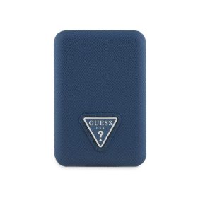   Guess PU Grained Triangle Logo MagSafe kompatibilis powerbank / külső akkumulátor, 5000mAh, kék