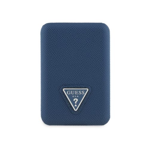 Guess PU Grained Triangle Logo MagSafe kompatibilis powerbank / külső akkumulátor, 5000mAh, kék