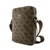 Guess PU 4G Triangle Logo kis táska, 8", barna