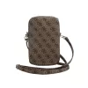 Guess PU 4G Triangle Logo Wallet telefon tartó kis táska, barna