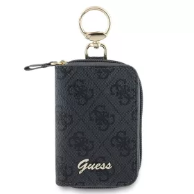 Guess PU 4G Script Logo kulcs / kártyatartó táska, fekete