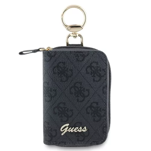Guess PU 4G Script Logo kulcs / kártyatartó táska, fekete