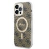 Guess IML 4G MagSafe iPhone 14 Pro Max MagSafe kemény hátlap tok, barna