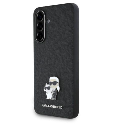 Karl Lagerfeld PU Saffiano Metal Karl and Choupette Samsung Galaxy A36 hátlap tok, fekete