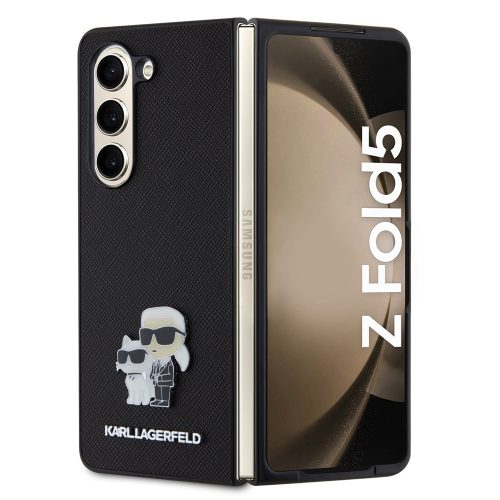 Karl Lagerfeld PU Saffiano Karl and Choupette NFT Samsung  Z Fold5 tok, fekete