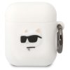 Karl Lagerfeld 3D Logo NFT Choupette Head Apple AirPods 1/2 szilikon tok, fehér