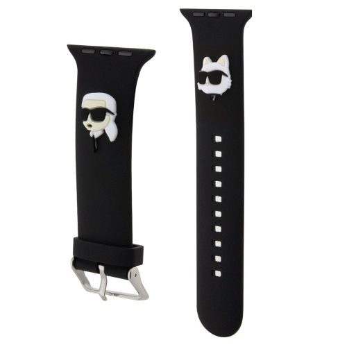 Karl Lagerfeld Karl and Choupette Head NFT Apple Watch 38/40/41mm szíj, fekete